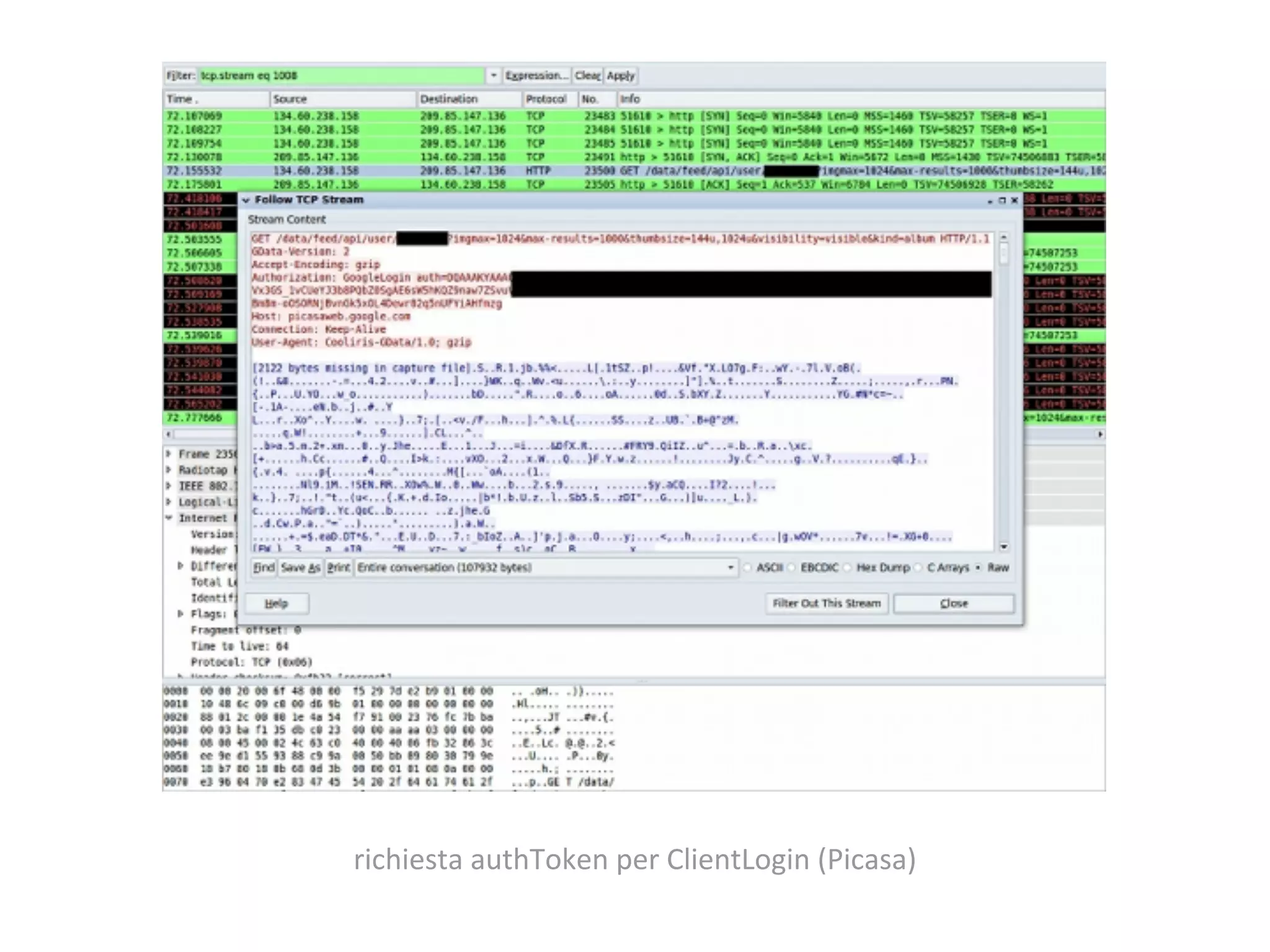 richiesta	
  authToken	
  per	
  ClientLogin	
  (Picasa)
 