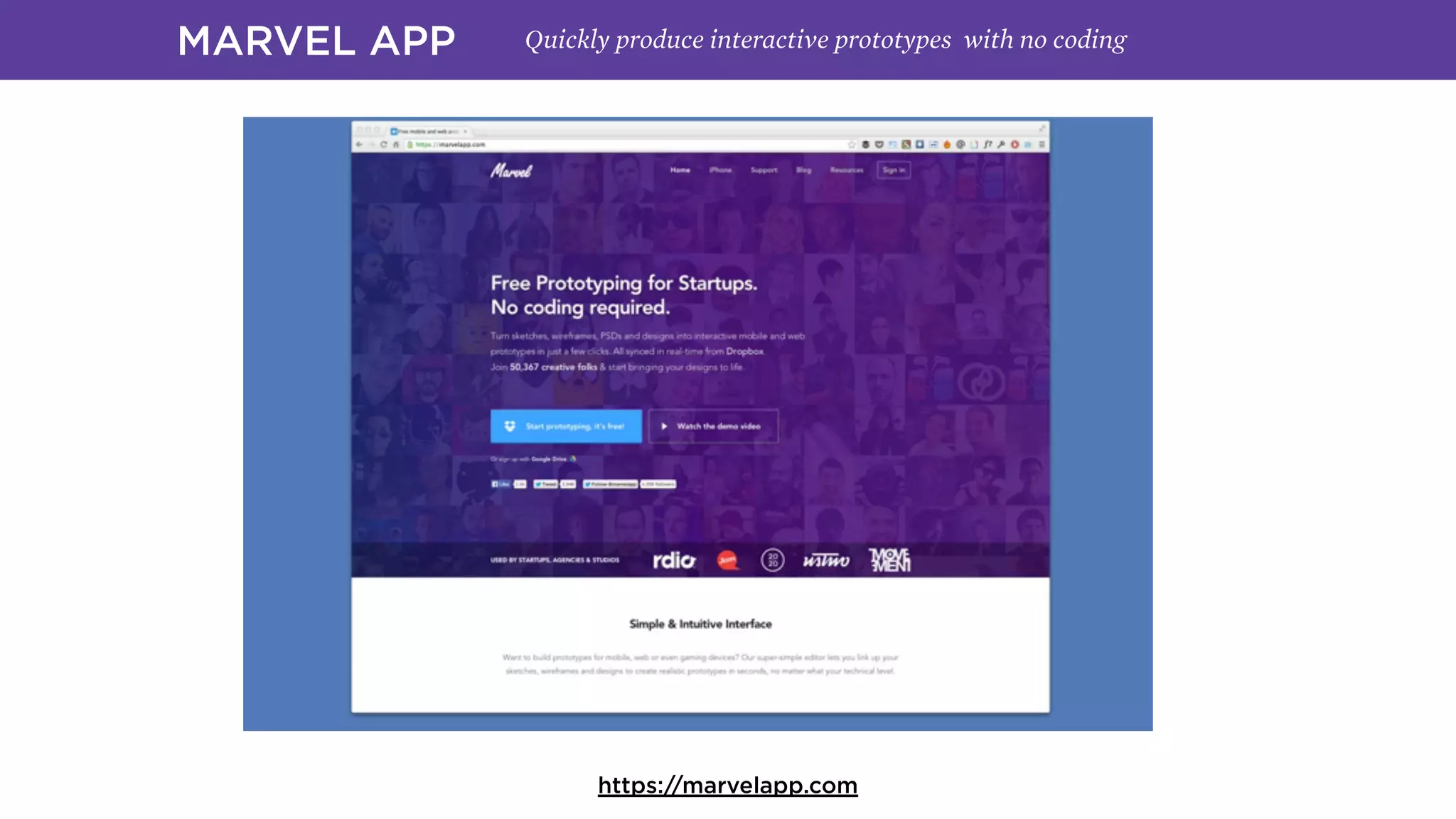 MARVEL APP Quickly produce interactive prototypes with no coding
https://marvelapp.com
 