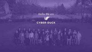 The hackers guide to UX
Danny Bluestone - September 2015
Hello. We are
 