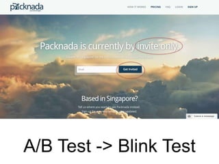 A/B Test -> Blink Test

 