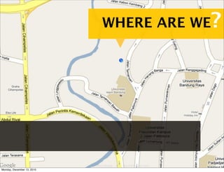 WHERE ARE WE?




Monday, December 13, 2010
 