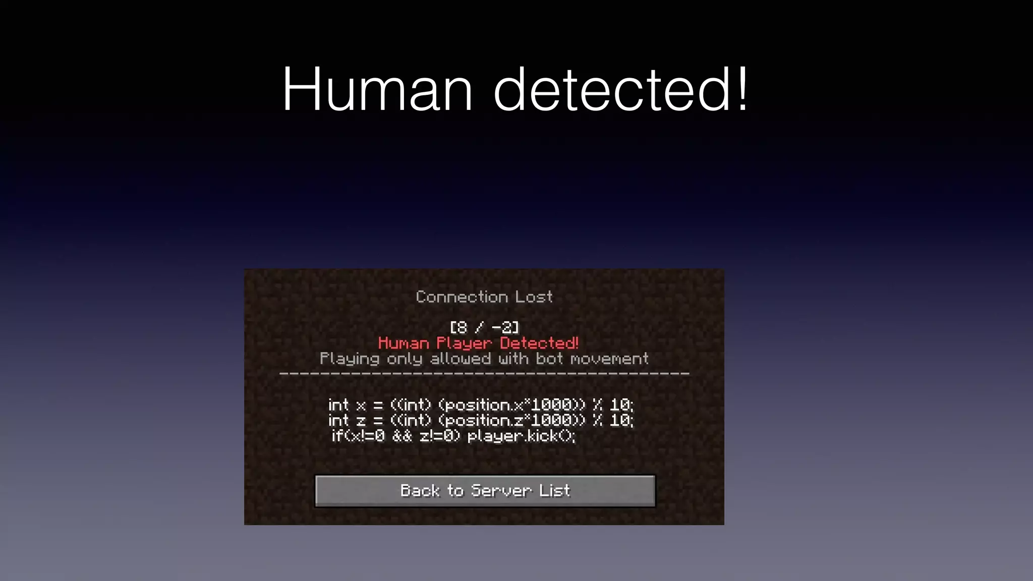 Human detected!
 