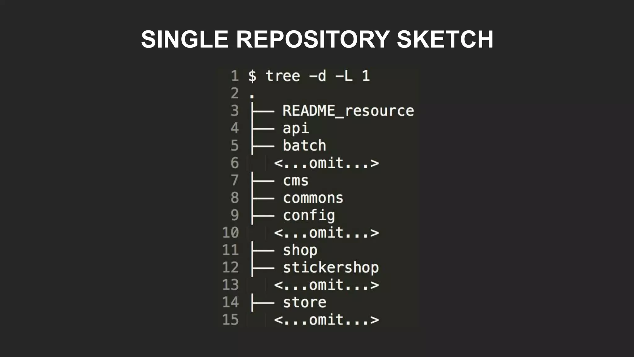 SINGLE REPOSITORY SKETCH
 