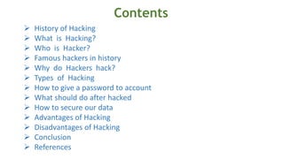 Hacking and its types | PPTX