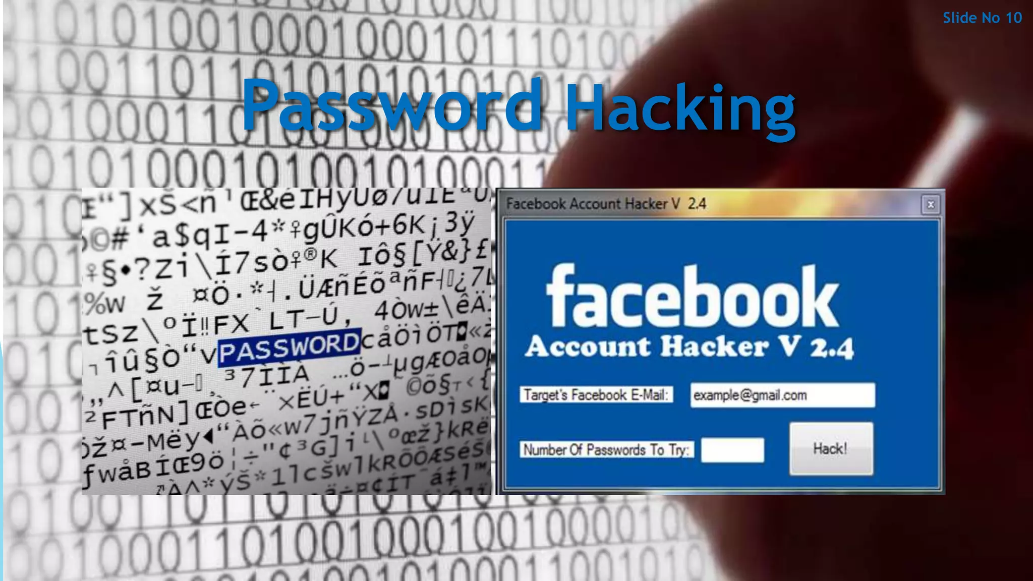 Password Hacking
Slide No 10
 