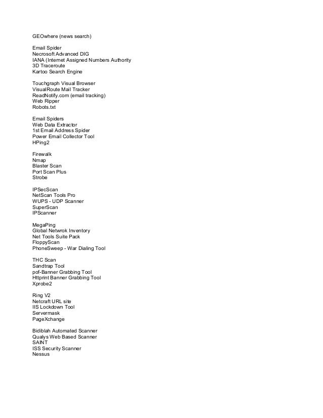 Hacking Ceh Cheat Sheet