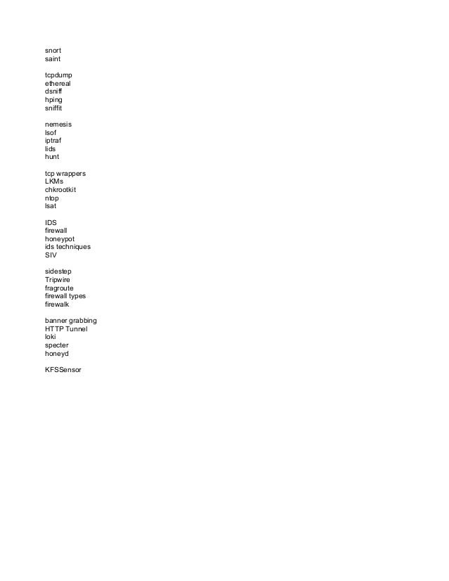 Hacking Ceh Cheat Sheet