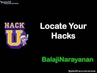 BalajiNarayanan Locate Your Hacks 