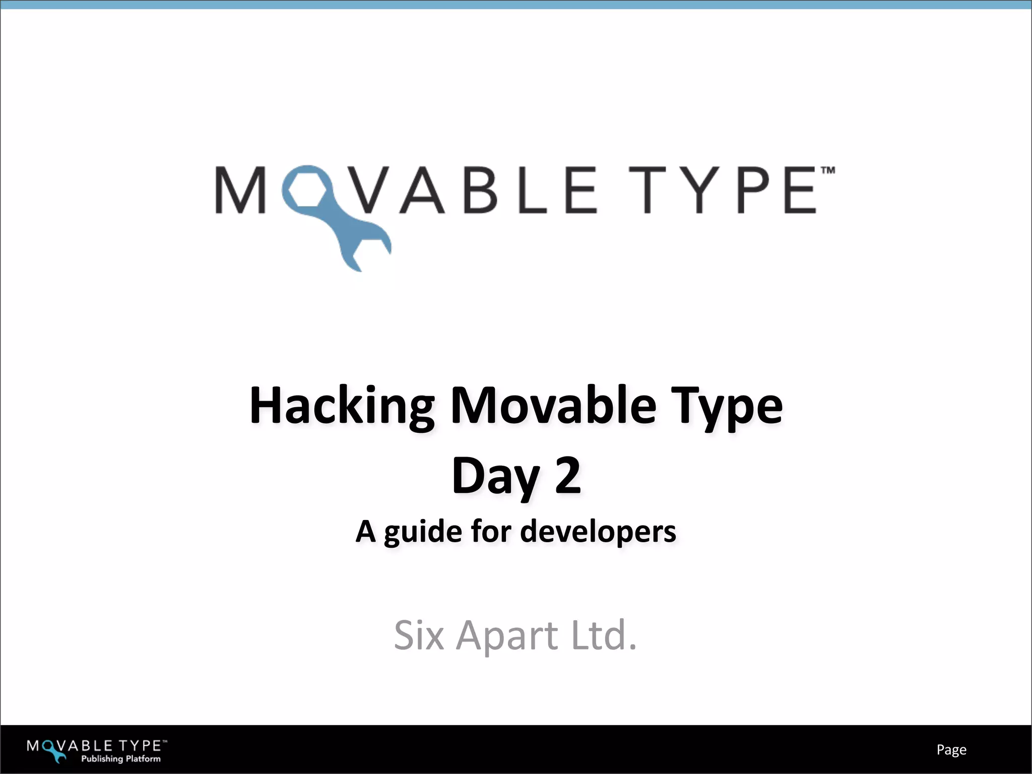 Hacking Movable Type Training - Day 2