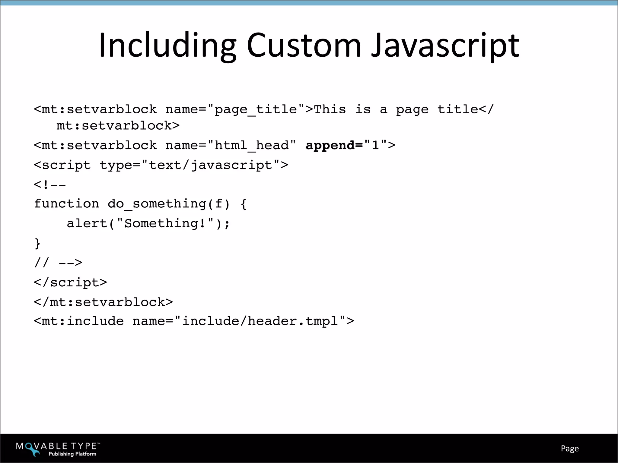 Hacking Movable Type Training - Day 2