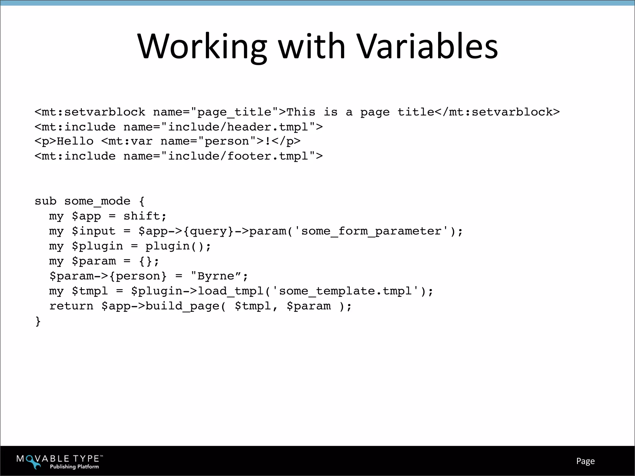 Hacking Movable Type Training - Day 2