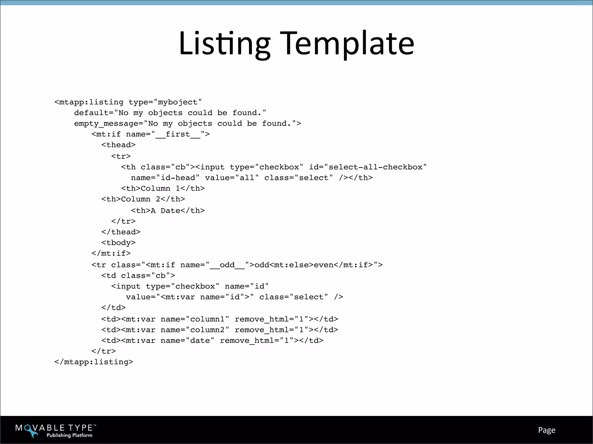 Hacking Movable Type Training - Day 2
