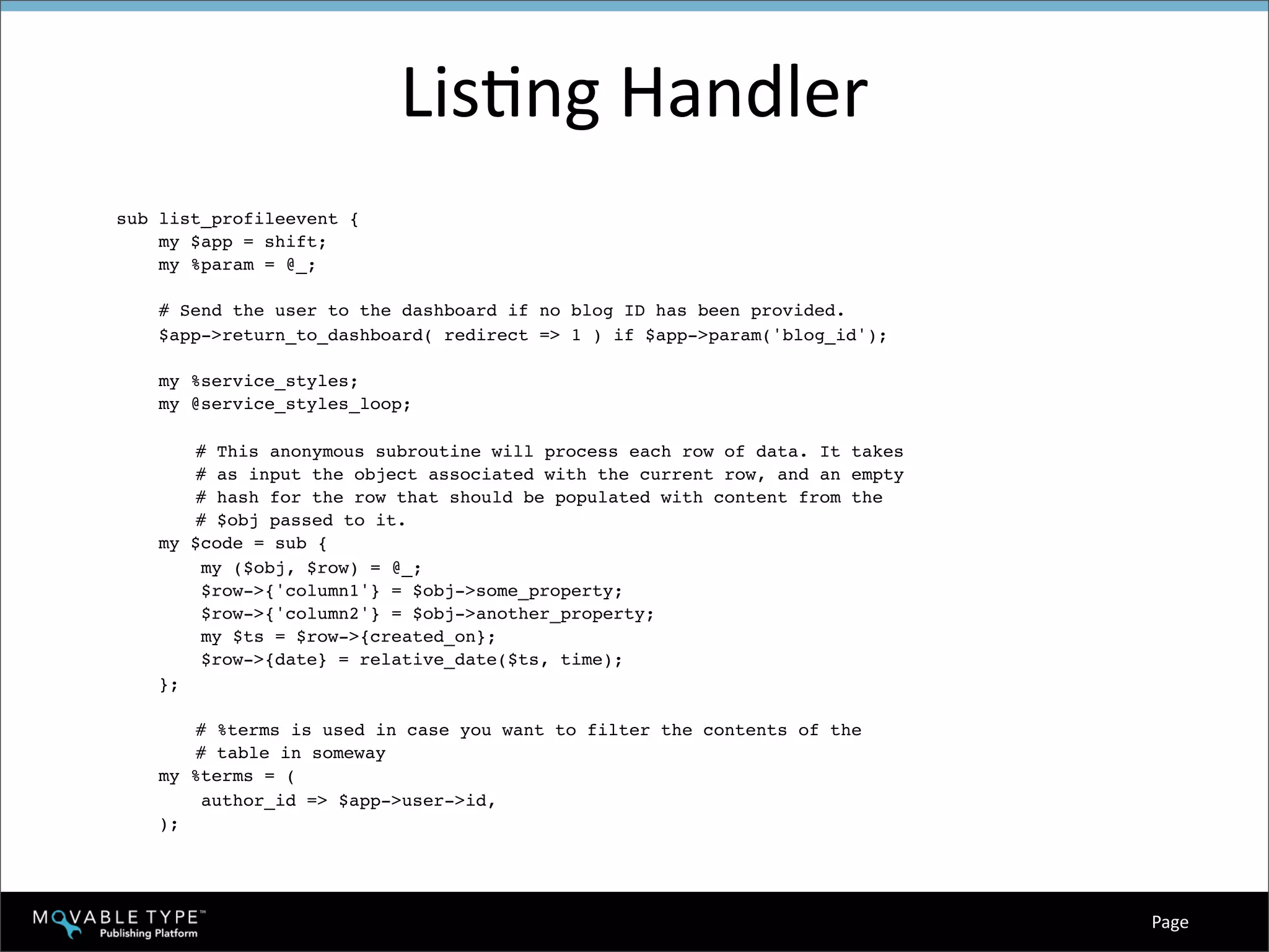 Hacking Movable Type Training - Day 2