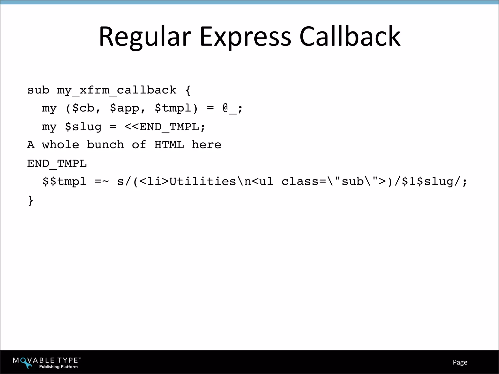 Hacking Movable Type Training - Day 2