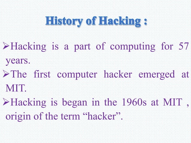 Hacking ppt | PPT