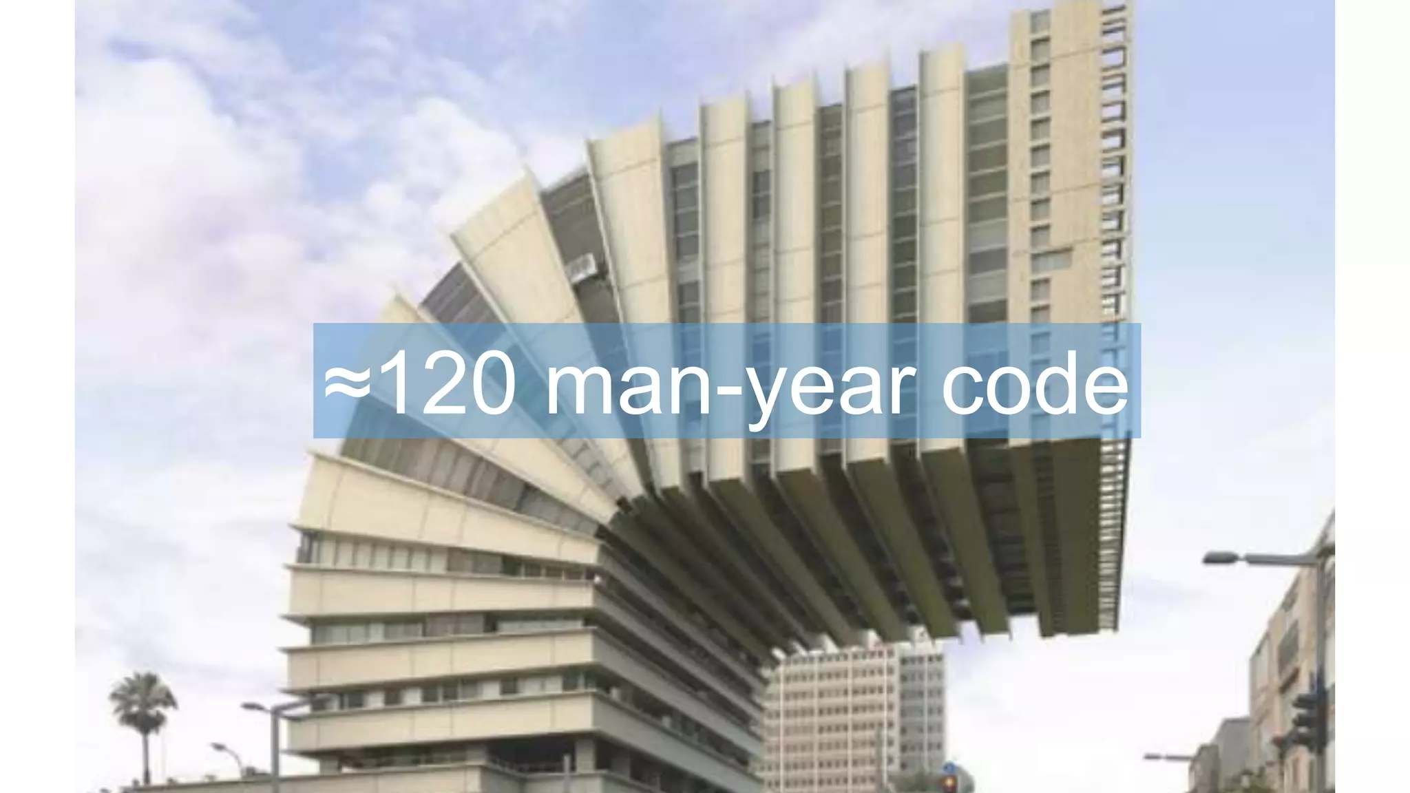 ≈120 man-year code
 
