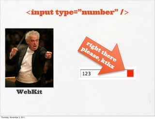 <input type=”number” />



                                           ri
                                         pl ght
 ...