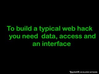 Yahoo! has opened up its data 