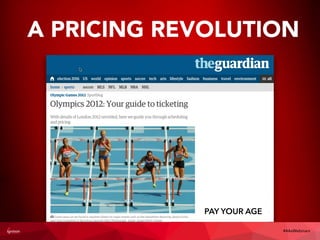 A PRICING REVOLUTION
PAY YOUR AGE
#4AsWebinars
 