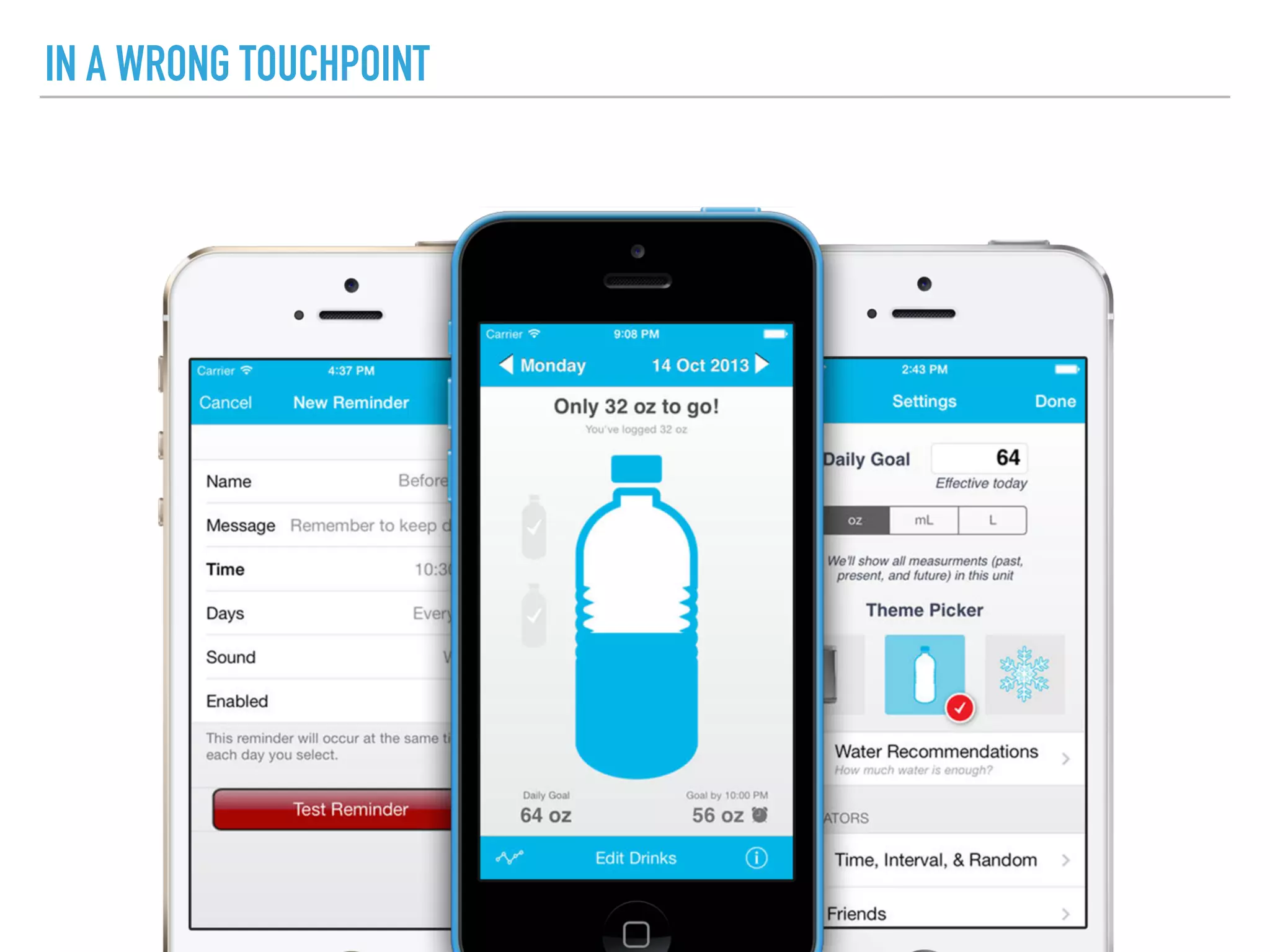 IN A WRONG TOUCHPOINT
 