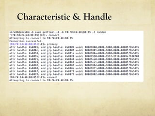 Characteristic & Handle
 