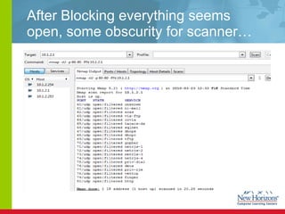 After Blocking everything seems open, some obscurity for scanner…  
