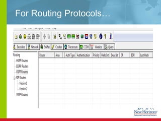 For Routing Protocols… 