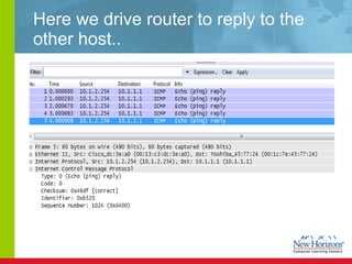 Here we drive router to reply to the other host.. 