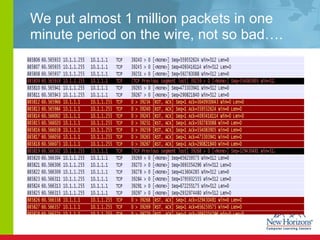 We put almost 1 million packets in one minute period on the wire, not so bad…. 