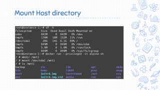 Mount Host directory
 