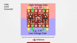Logic
Level
Converter
https://learn.sparkfun.com/tutorials/using-the-logic-level-converter
 