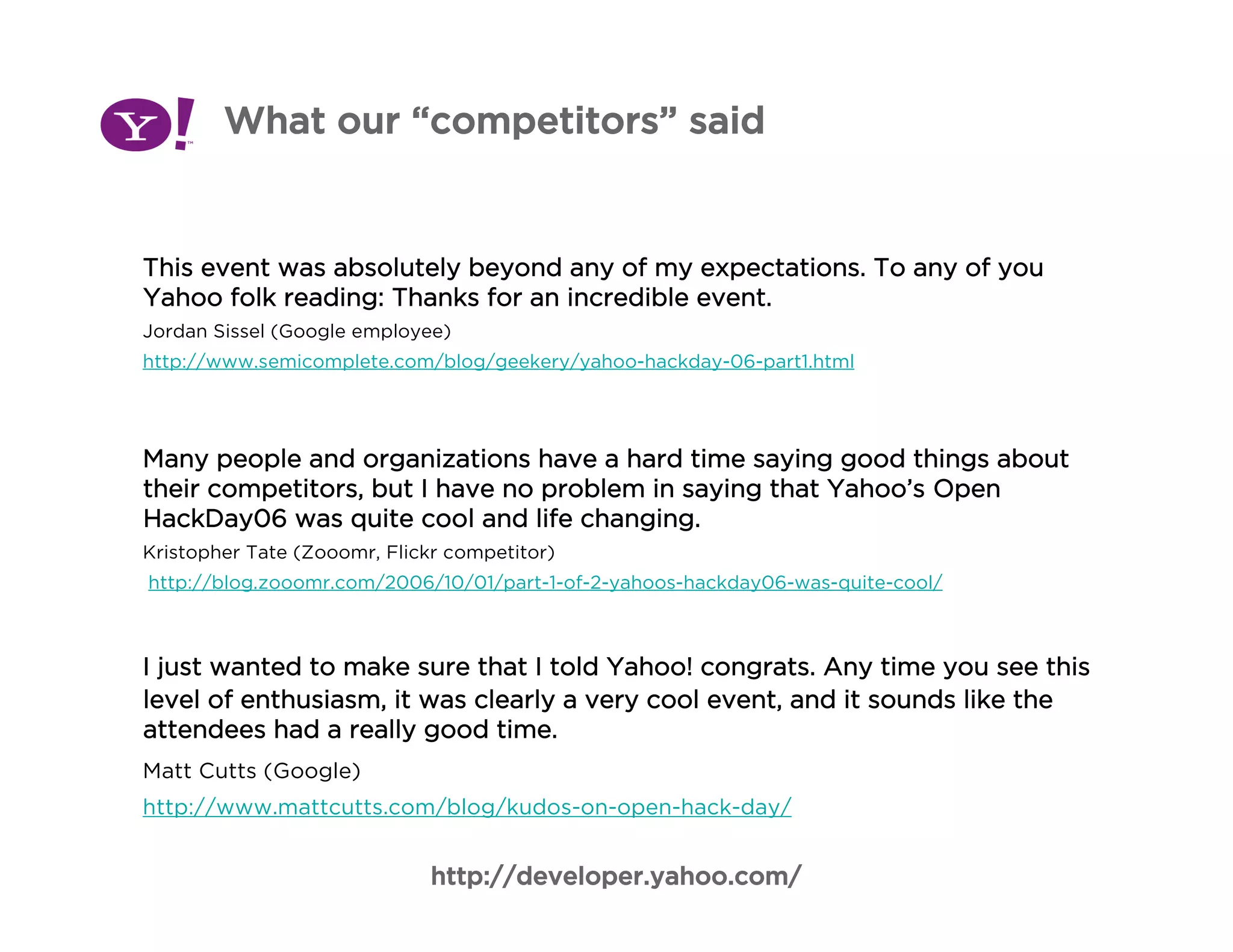 Big Company Hacks at Yahoo!