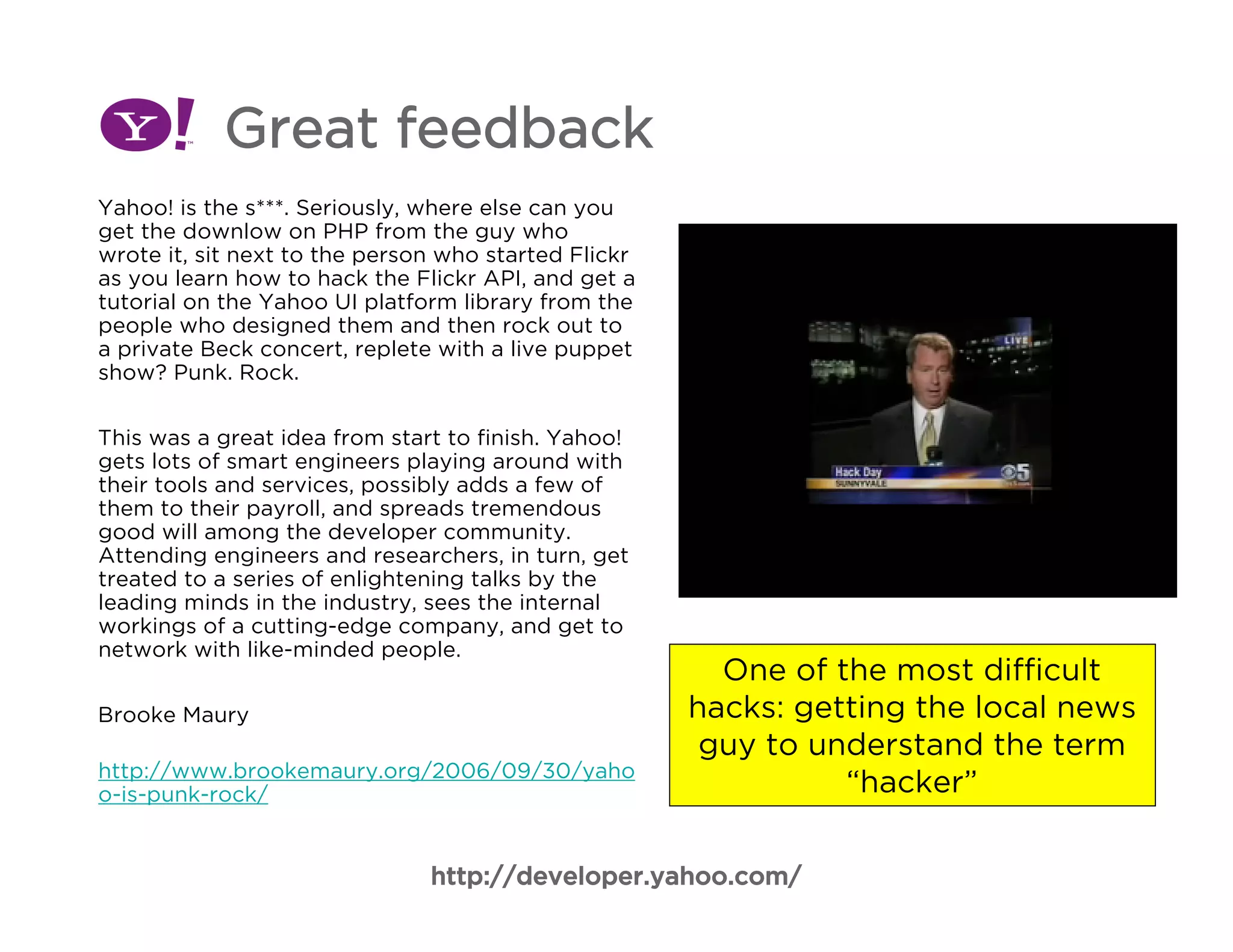 Big Company Hacks at Yahoo!