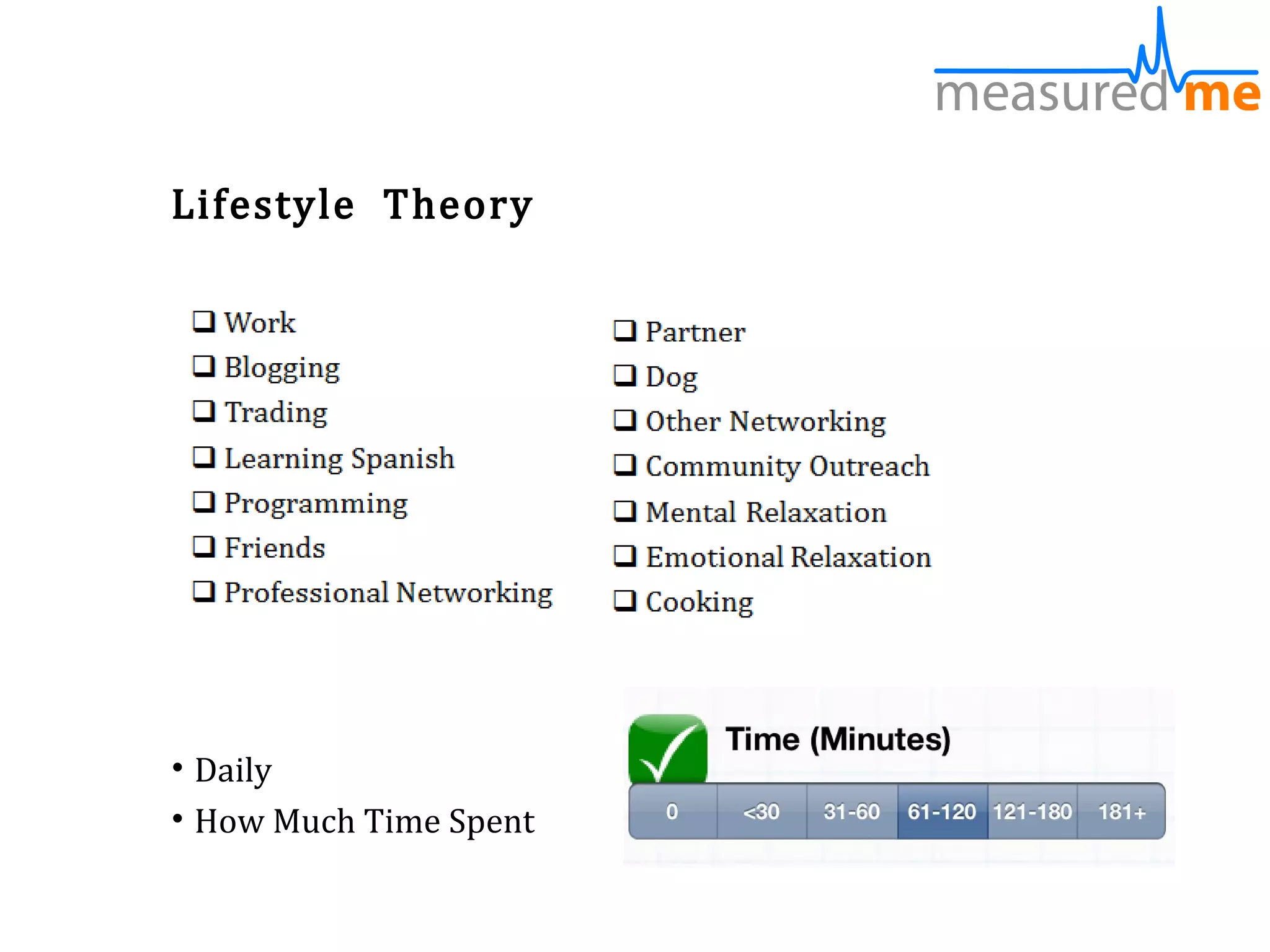 Lifestyle Theory




• Daily
• How Much Time Spent
 