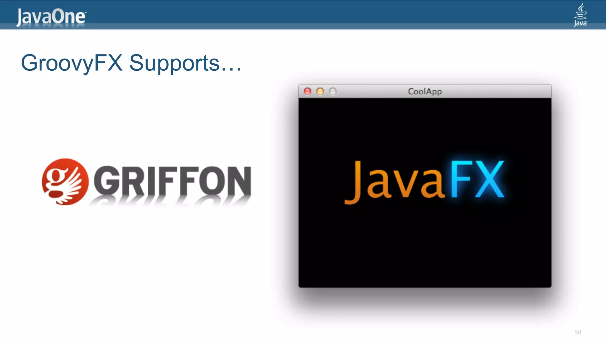 GroovyFX Supports… 58 