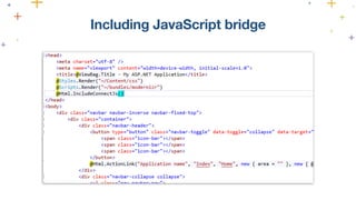 Including JavaScript bridge
 