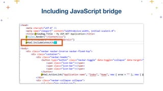 Including JavaScript bridge
 