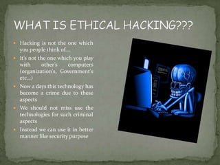 Hackers are here…  where are you??