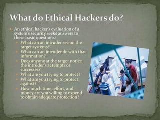 Modes of ETHICAL HACKING ??
