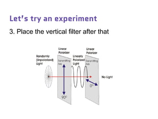 Let’s try an experiment
3. Place the vertical filter after that
 