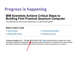 Progress is happening
 