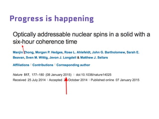 Progress is happening
 