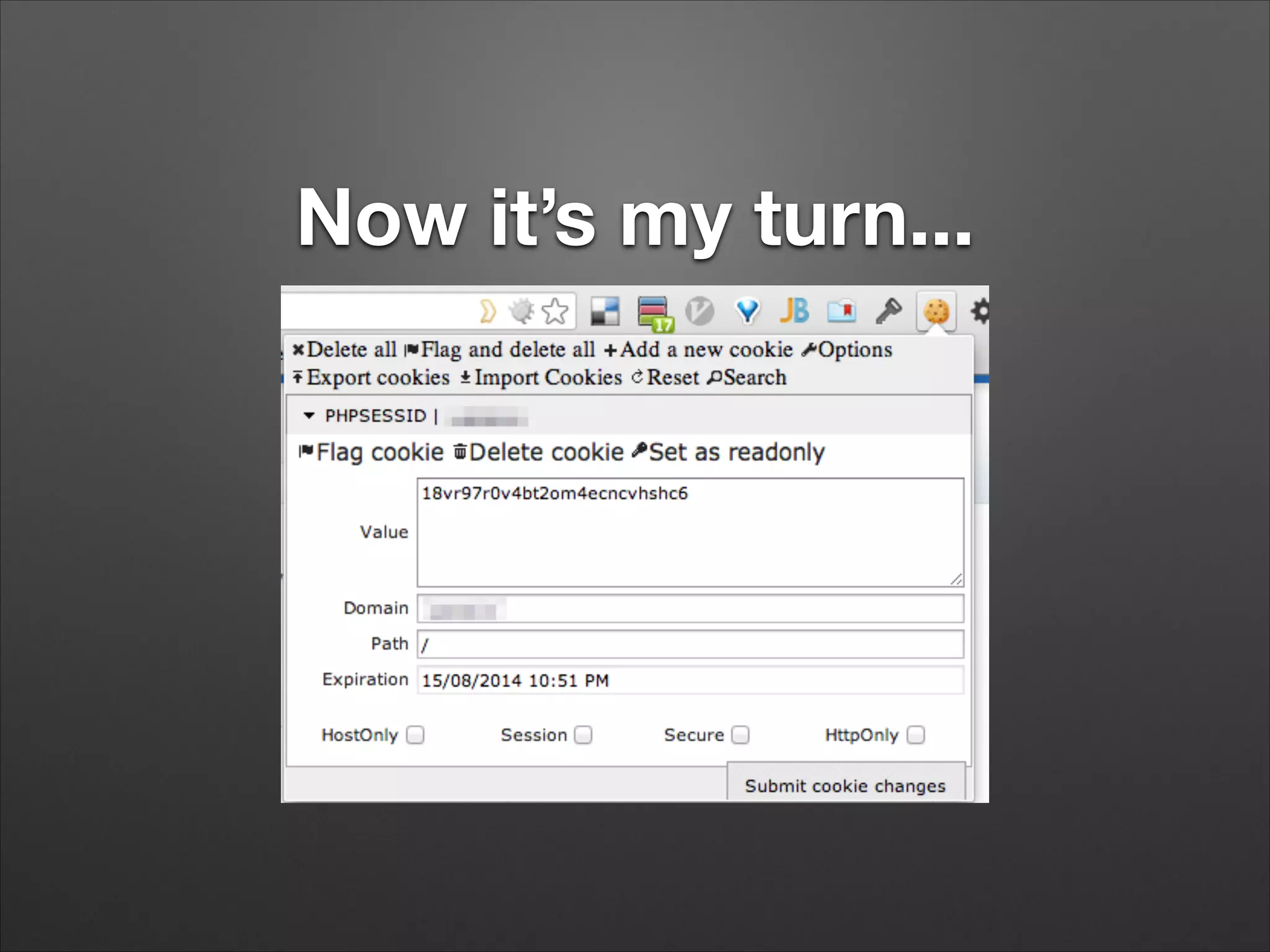 Now it’s my turn...
