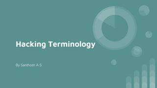 Hacking Terminology
By Santhosh A S
 