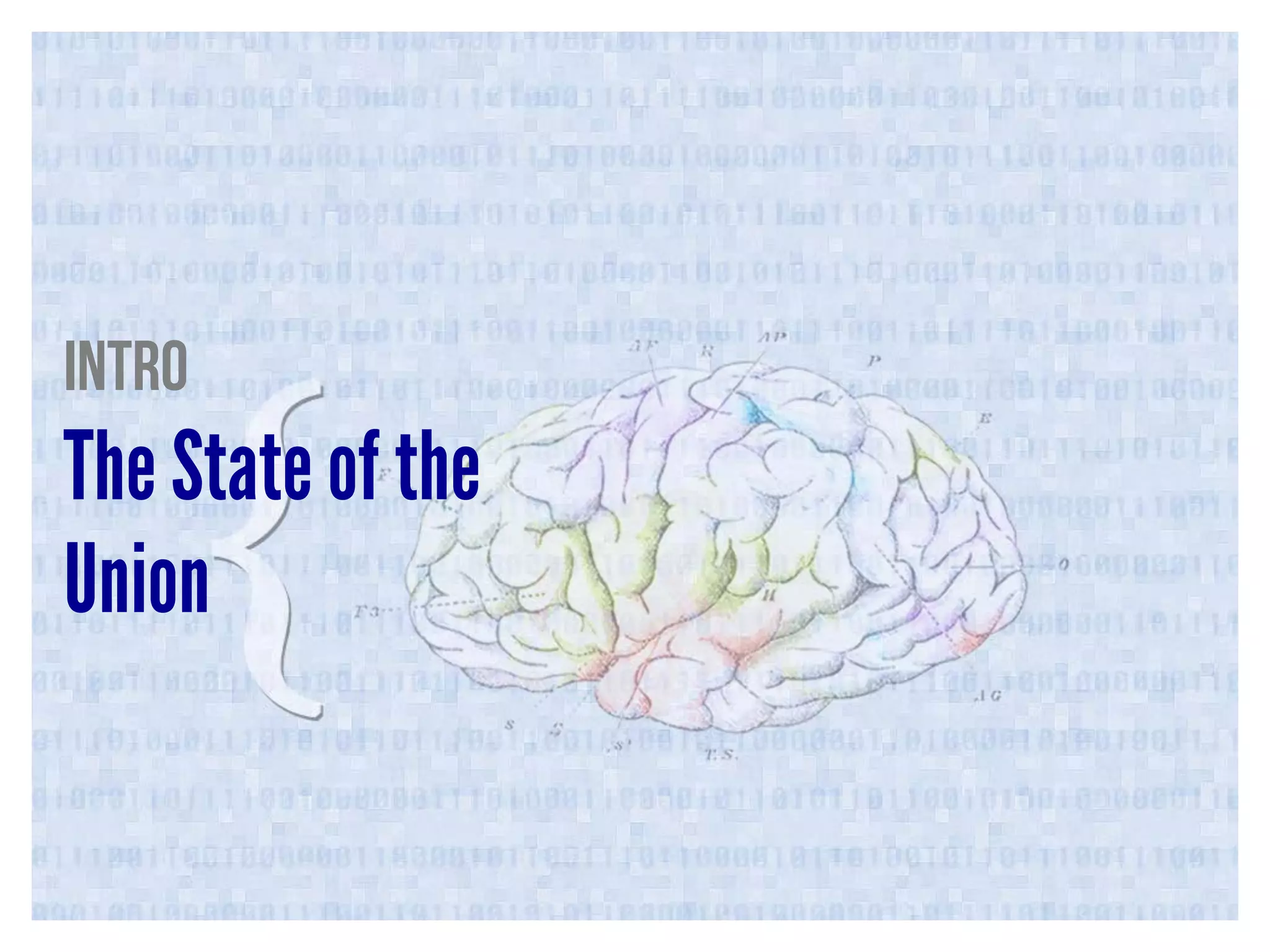 Intro

The State of the
Union

 