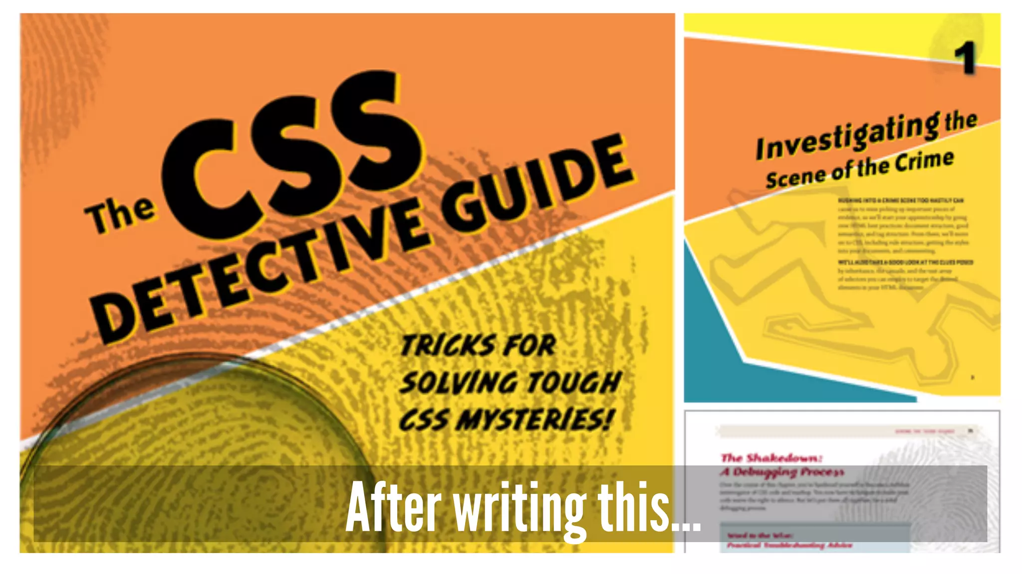 After writing this… 
 