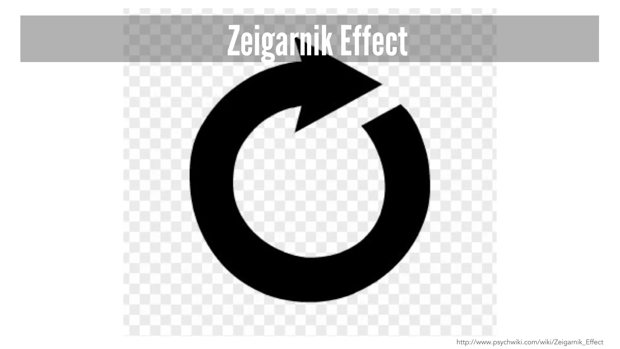 Zeigarnik Effect 
http://www.psychwiki.com/wiki/Zeigarnik_Effect 
 