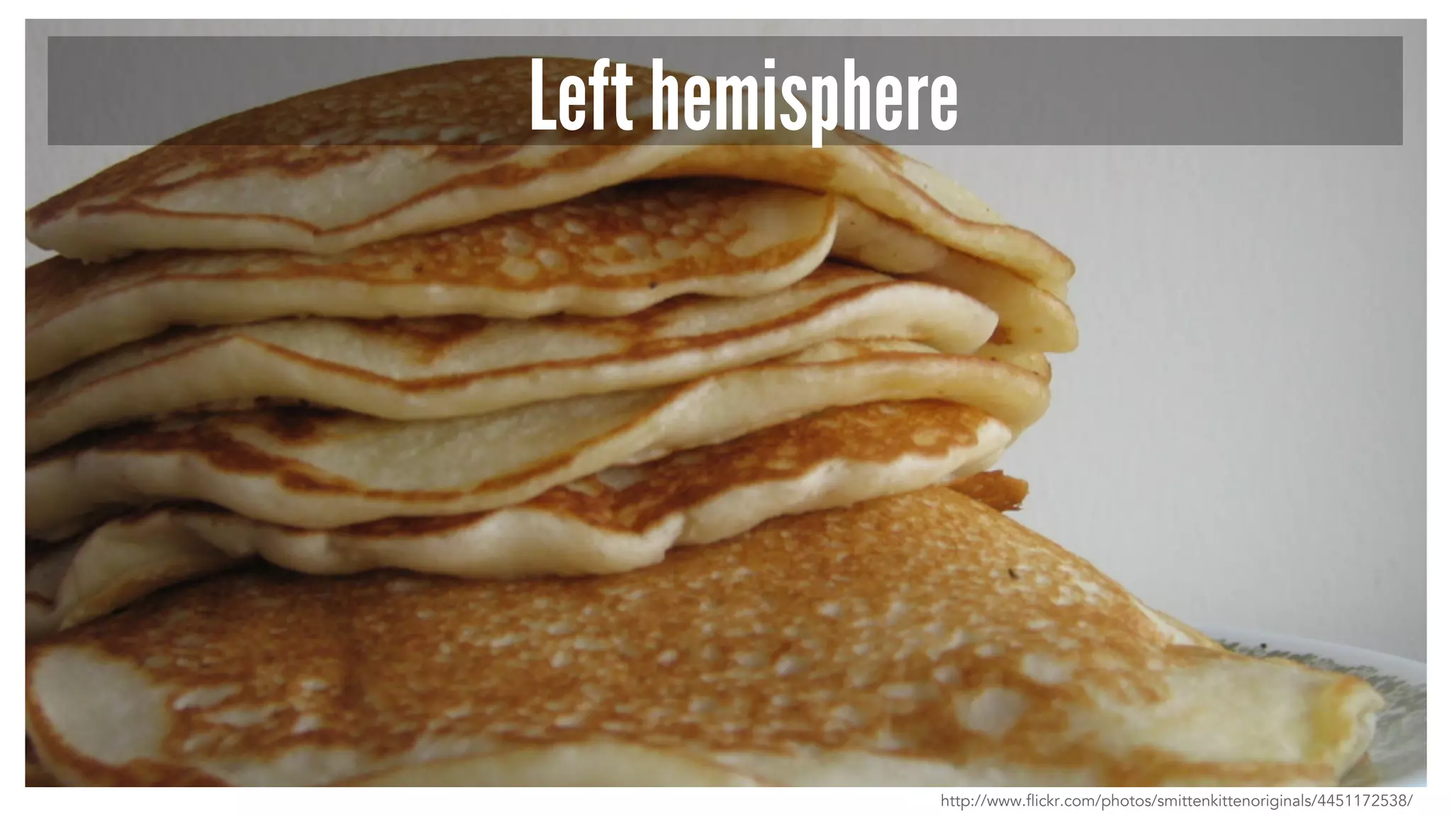 Left hemisphere 
http://www.flickr.com/photos/smittenkittenoriginals/4451172538/ 
 