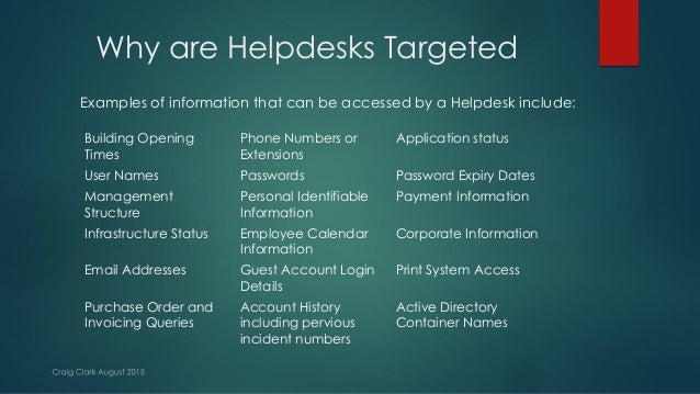 Hacking The Helpdesk Social Engineering Risks