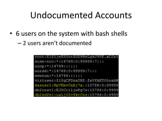 Undocumented Accounts
• VMware Horizon Mobile Manager
 